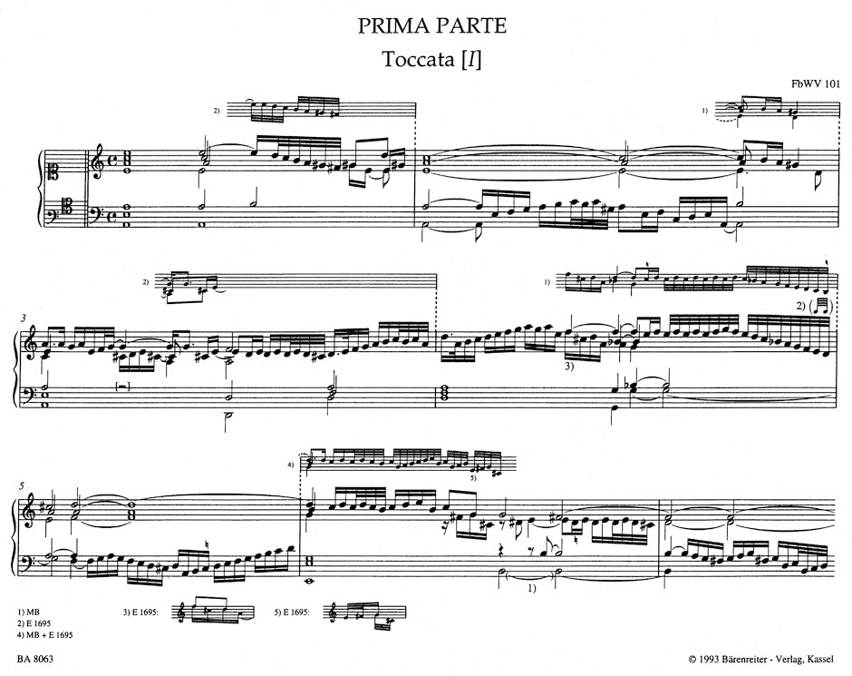洋書 Froberger BARENREIVER URTEXT Froberger: Works from Copied Sources - Partitas and Partita