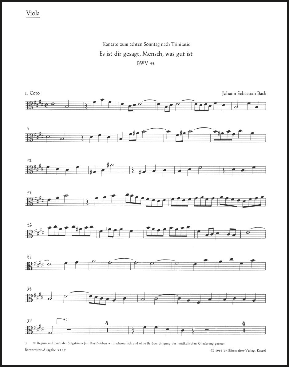 Bach: Es ist dir gesagt, Mensch, was gut ist, BWV 45