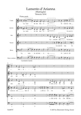 Monteverdi: Lamento d'Arianna for 5 parts (SSATB) and basso continuo
