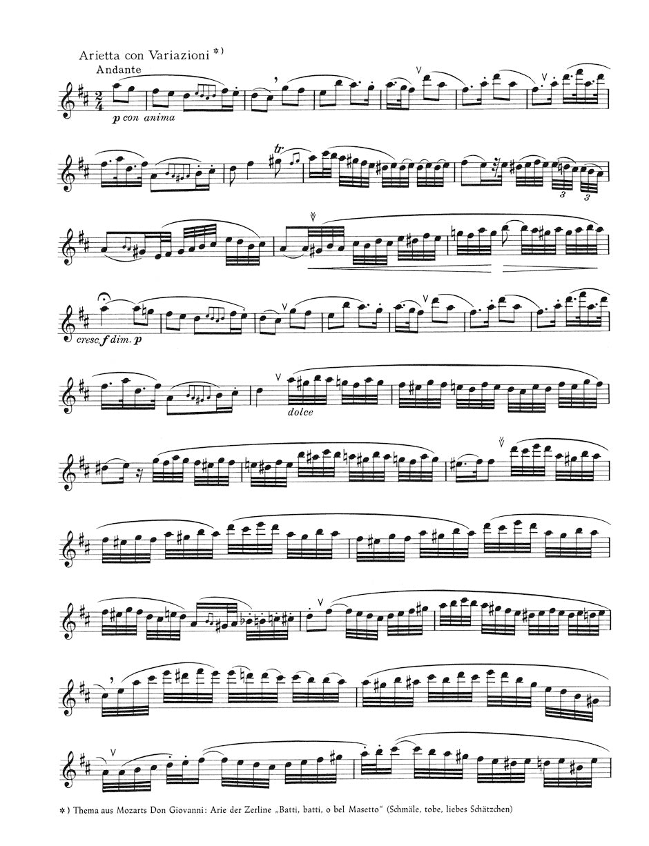 Kuhlau: Fantasia in D Major for Solo Flute
