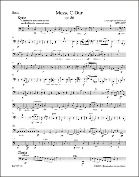 Beethoven: Mass in C Major, Op. 86