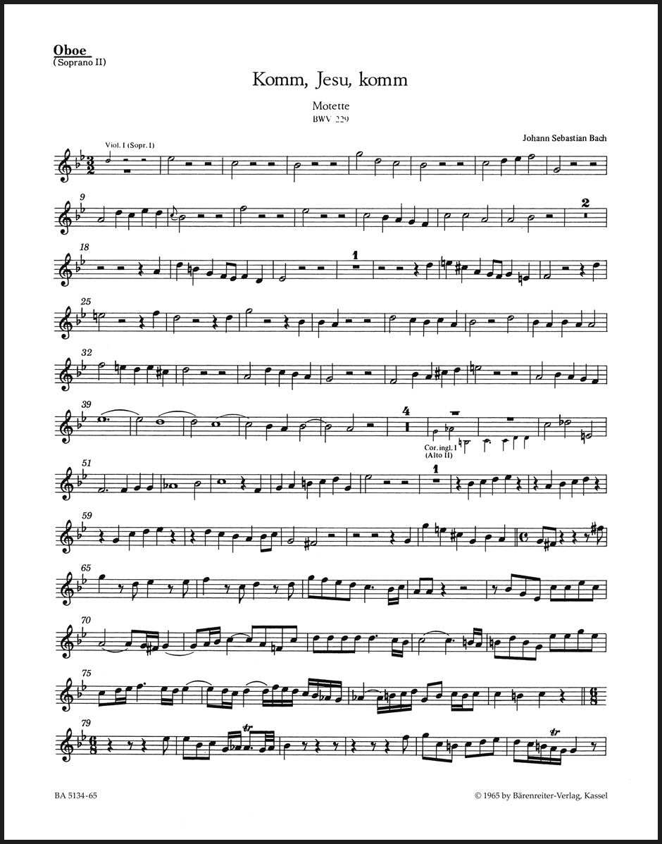 Bach: Komm, Jesu, komm, BWV 229