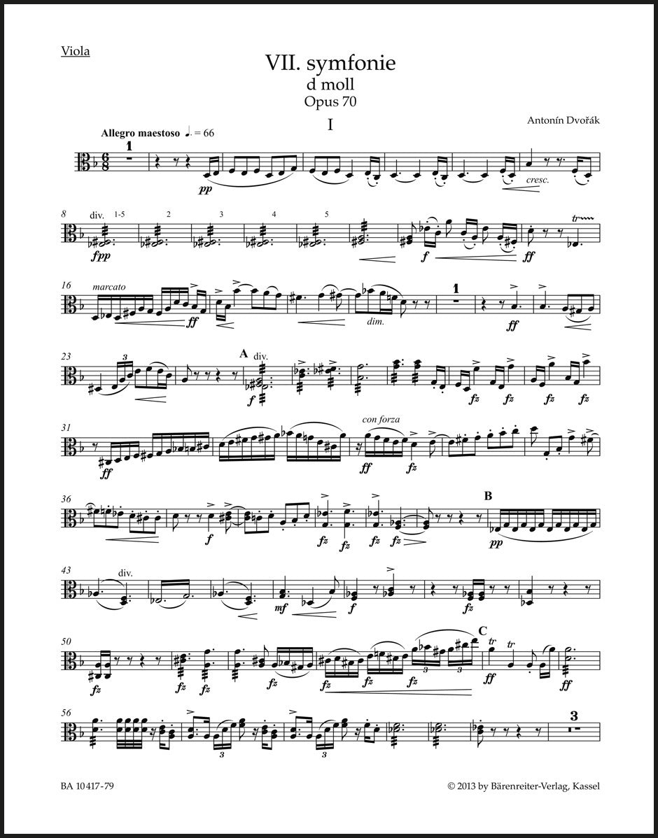 Dvořák: Symphony No. 7 in D Minor, Op. 70 – Barenreiter US