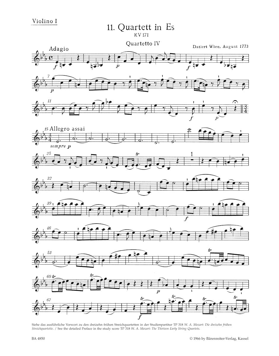 Mozart: The 13 Early String Quartets - Volume 4 (K. 171-173)