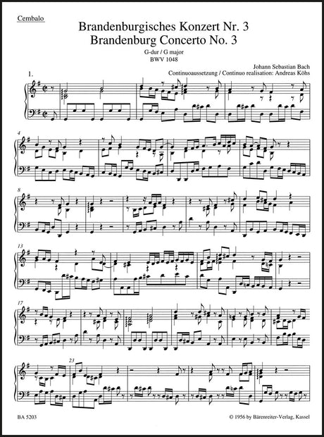 Bach: Brandenburg Concerto No. 3 in G Major, BWV 1048