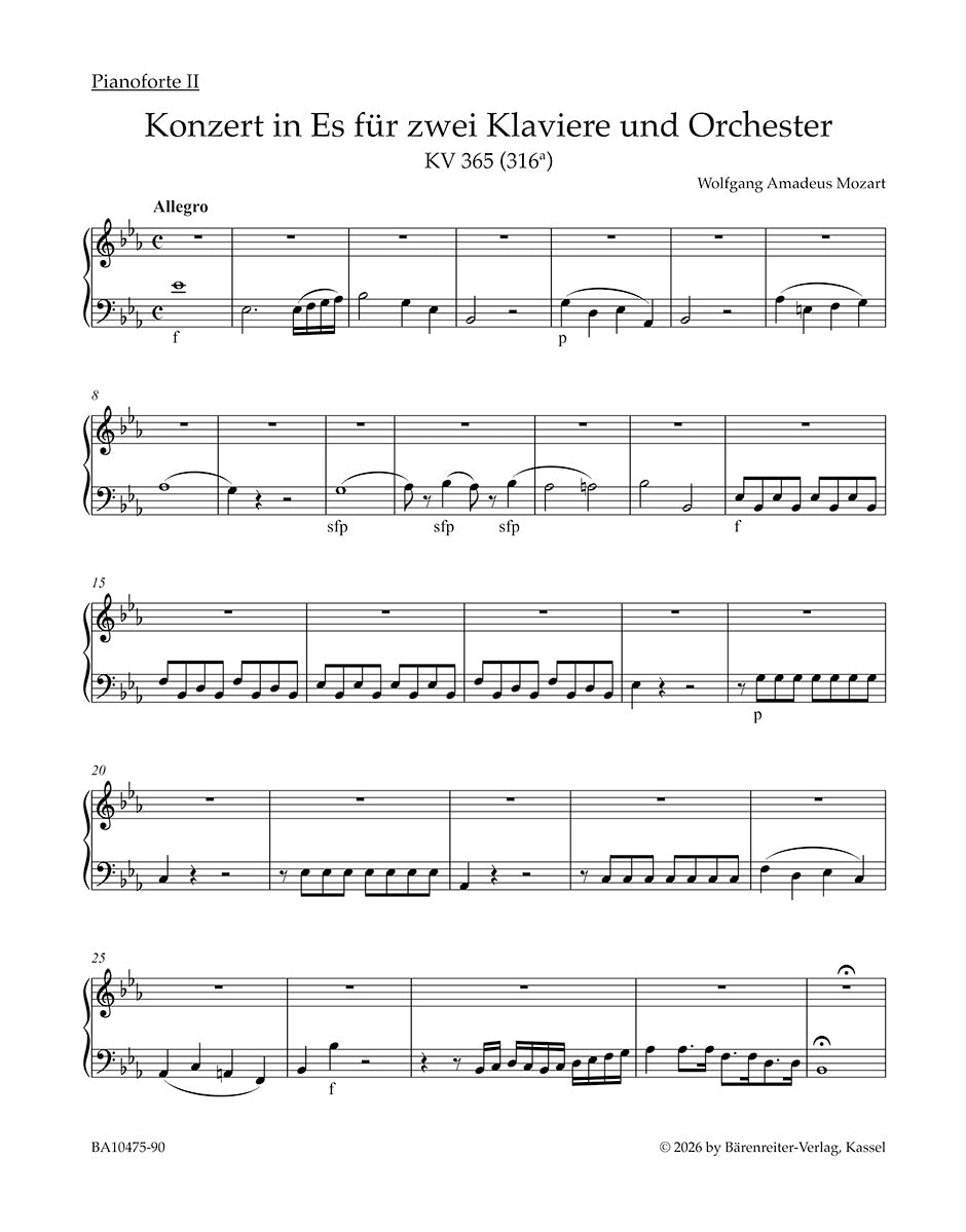 Mozart: Concerto for two Pianos No. 10 in E-flat Major, K. 365 (316a)