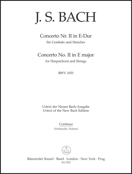 Bach: Harpsichord Concerto No. 2 in E Major, BWV 1053