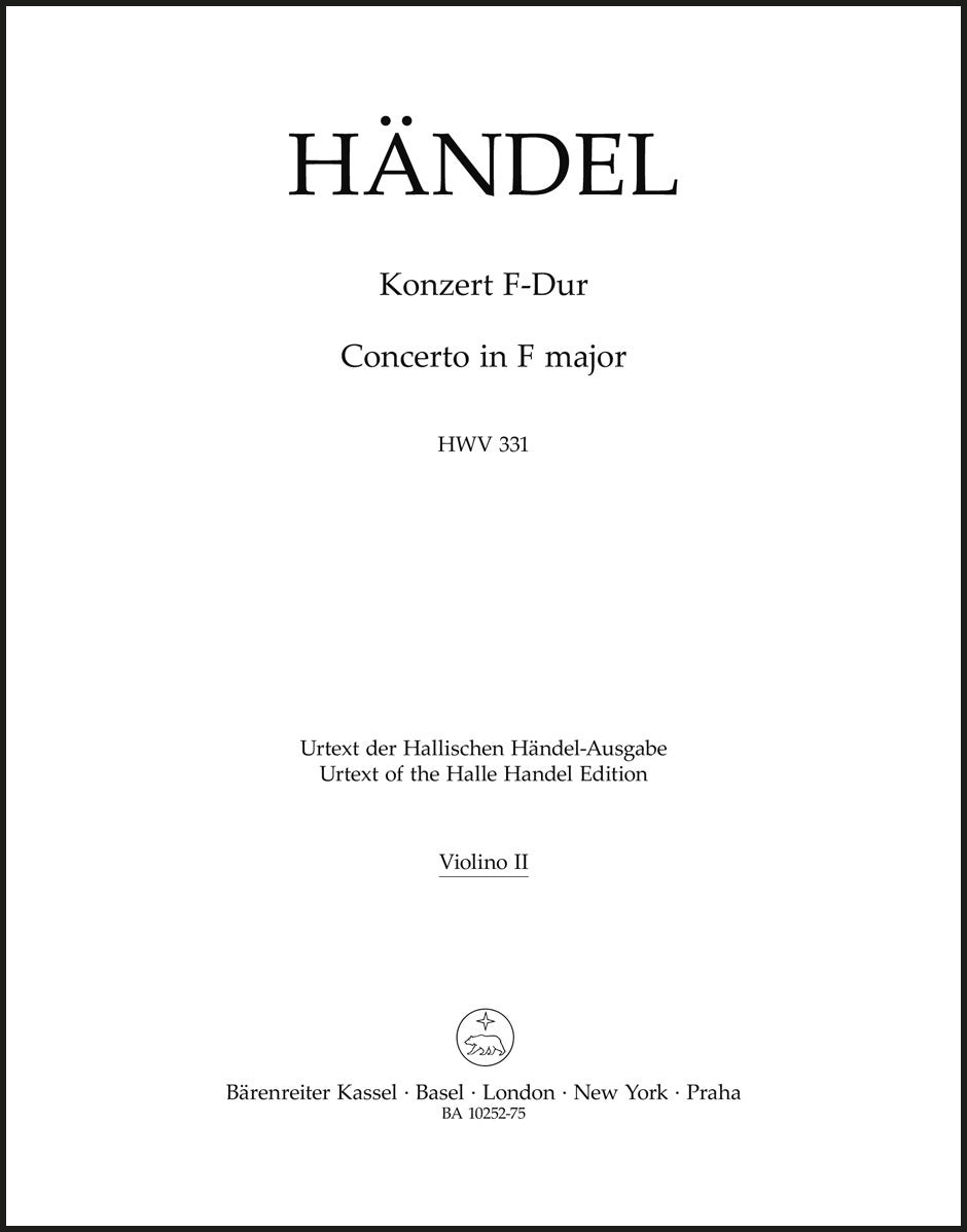 Handel: Concerto grosso in F Major, HWV 331