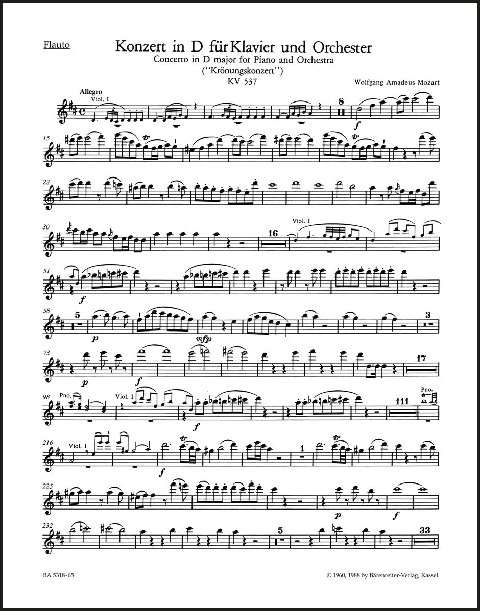 Mozart: Piano Concerto No. 26 in D Major, K. 537