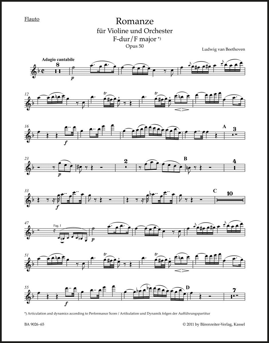 Beethoven: Romances in F Major, Op. 50 and G Major, Op. 40