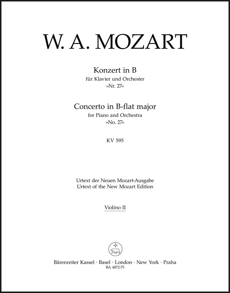 Mozart: Piano Concerto No. 27 in B-flat Major, K. 595