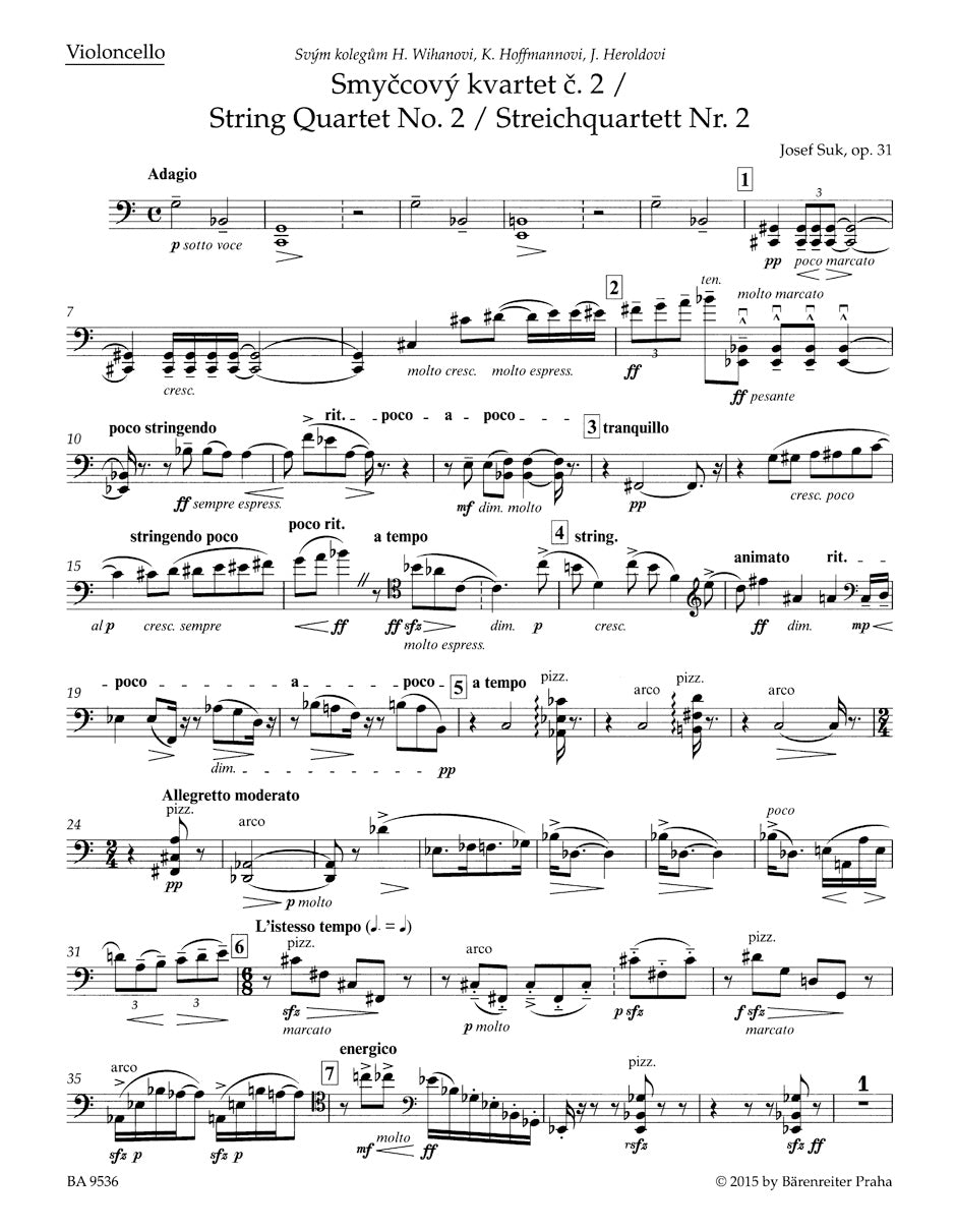 Suk: String Quartet No. 2, Op. 31