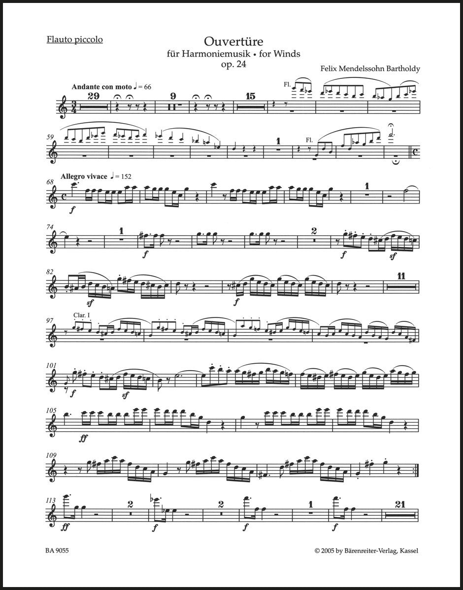 Mendelssohn: Overture for Winds in C Major, MWV P 1, Op. 24