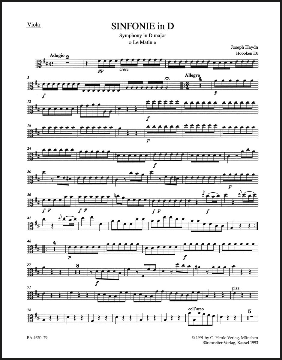 Haydn: Symphony No. 6 in D Major, Hob. I:6