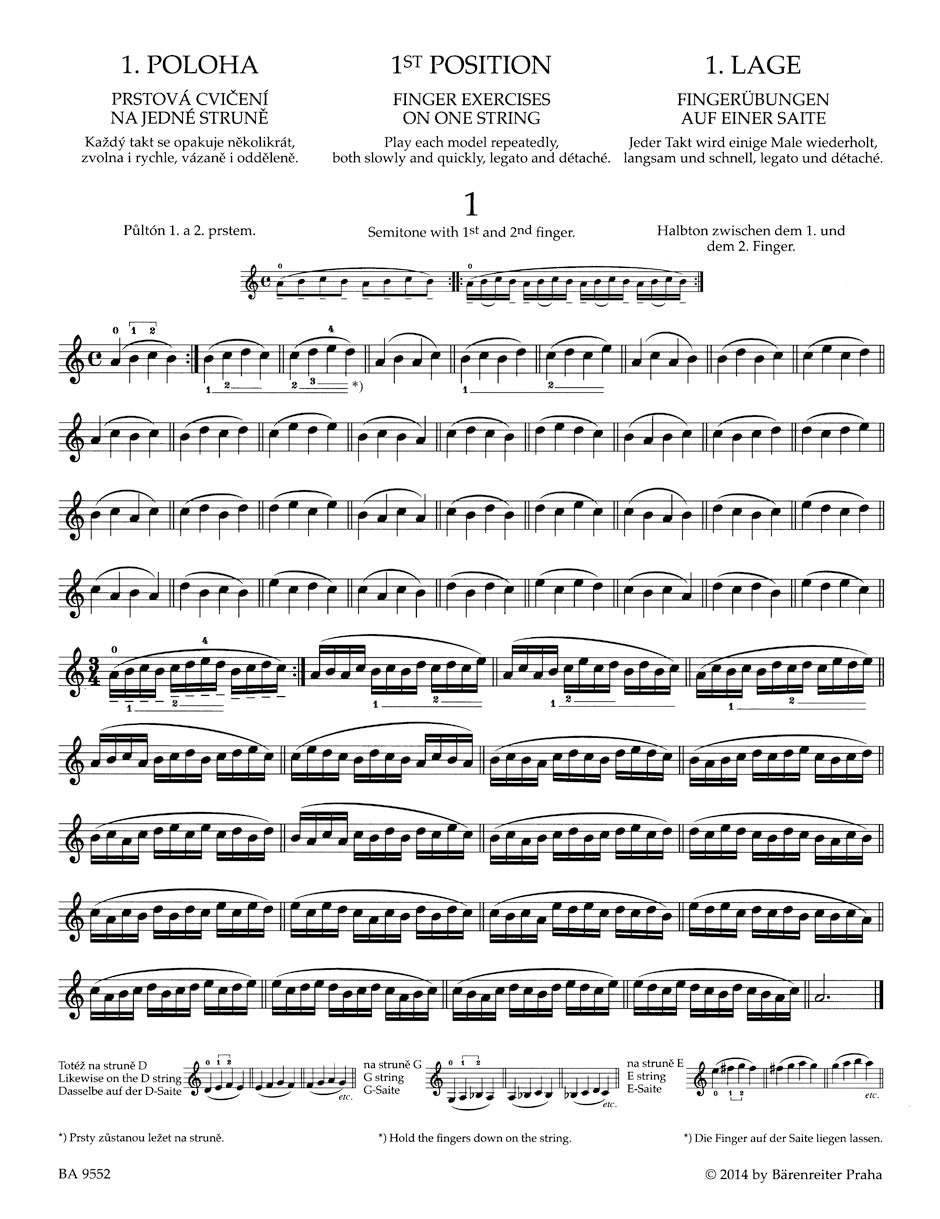 Ševčík: School of Violin Technique, Op. 1 - Book 1 (1st position)