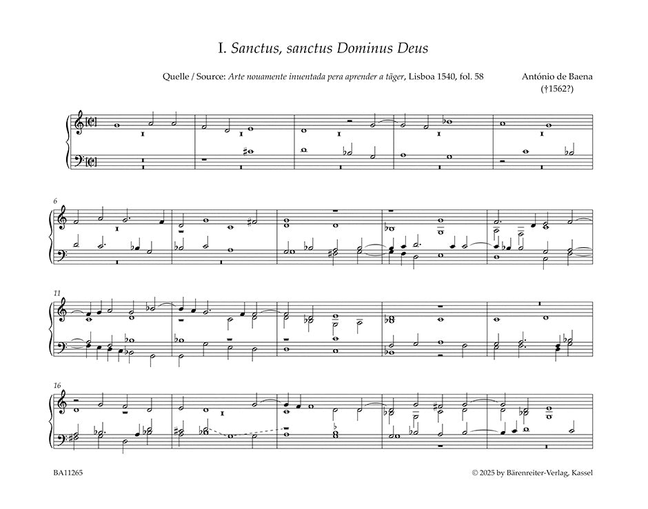 Portuguese Organ Music from 1540–1834 – Barenreiter US