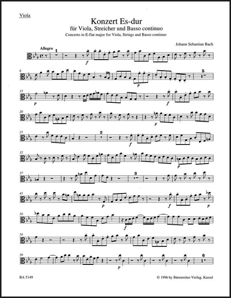 Bach: Viola Concerto in E-flat Major