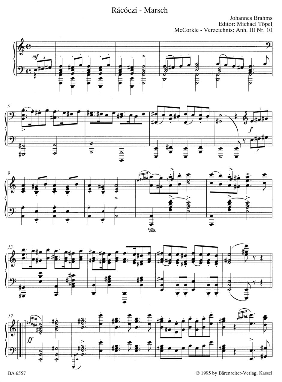 Brahms: Rácóczi March