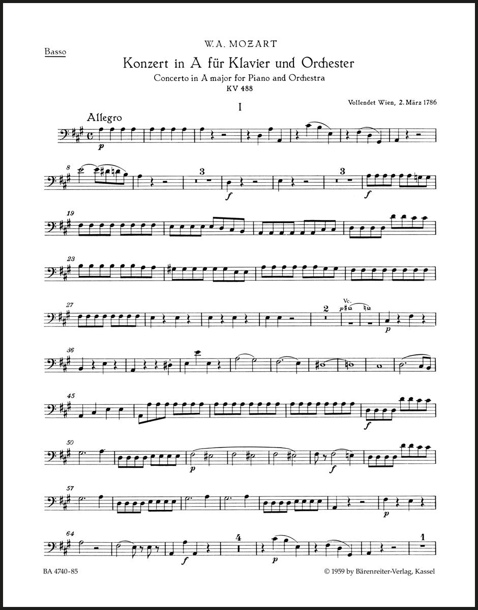 Mozart: Piano Concerto No. 23 in A Major, K. 488