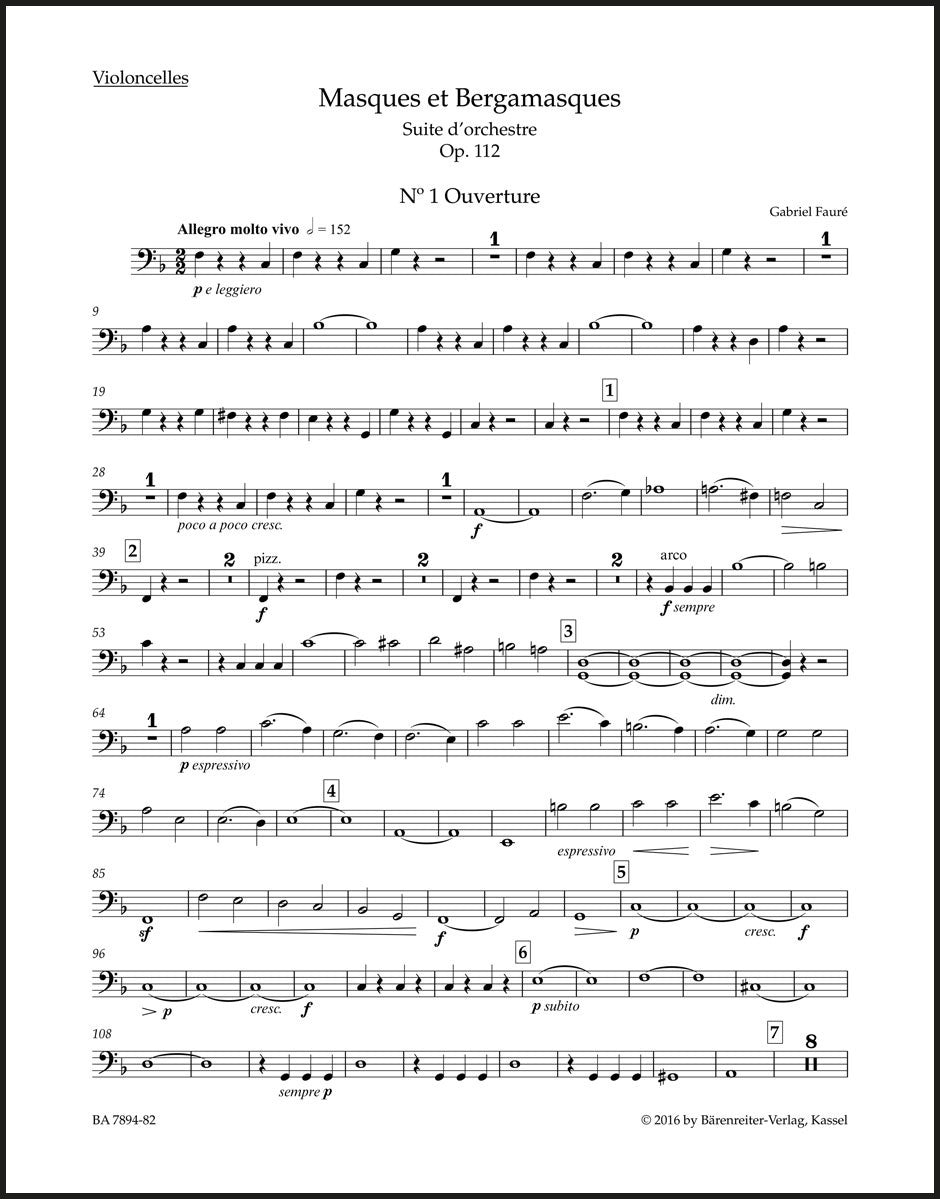 Fauré: Masques et Bergamasques, Op. 112