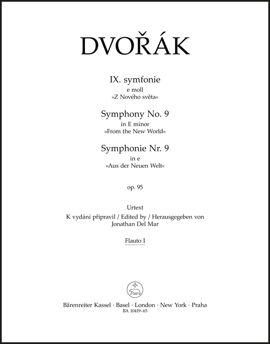 Dvořák: Symphony No. 9 in E Minor, Op. 95 – Barenreiter US