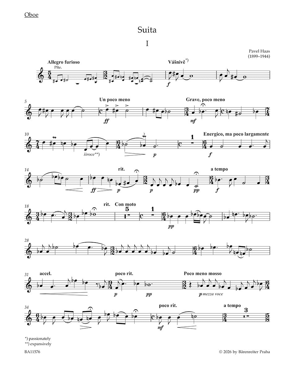 Haas: Oboe Suite, Op. 17