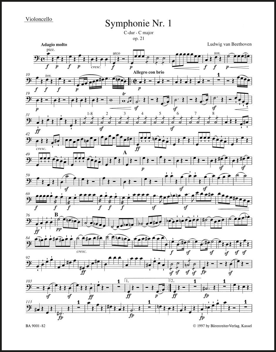 Beethoven: Symphony No. 1 in C Major, Op. 21 – Barenreiter US