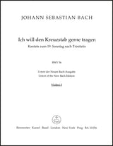 Bach: Ich will den Kreuzstab gerne tragen, BWV 56