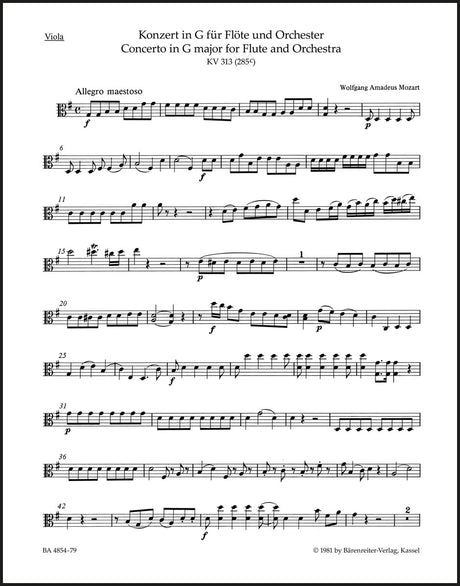 Mozart: Flute Concerto No. 1 in G Major, K. 313 (285c)