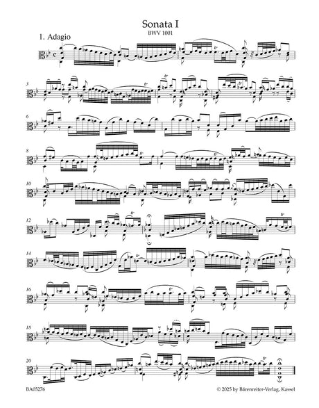 Bach: 6 Sonatas and Partitas, BWV 1001-1006 (arr. for viola)