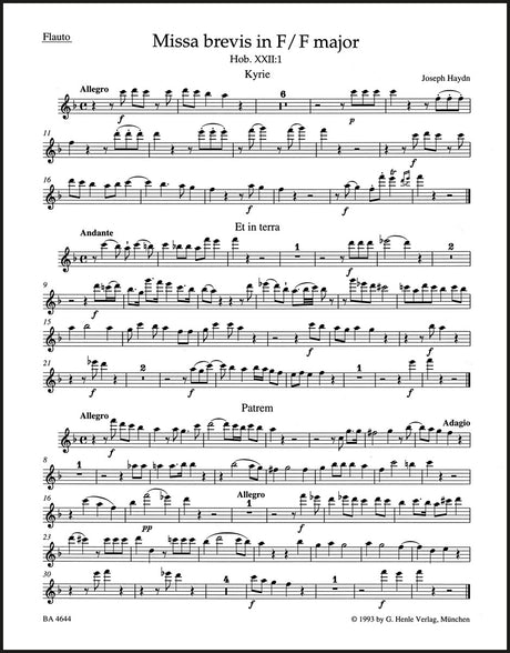 Haydn: Missa brevis in F Major, Hob. XXII:1