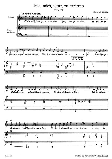 Schütz: Kleine geistliche Konzerte - Heft 1 (SWV 282, 283, 285, 306)