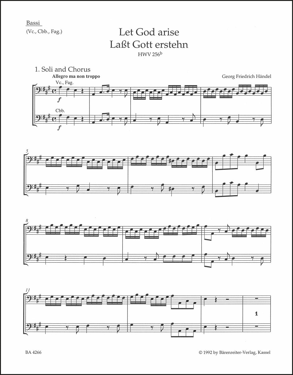 Handel: Let God arise, HWV 256b