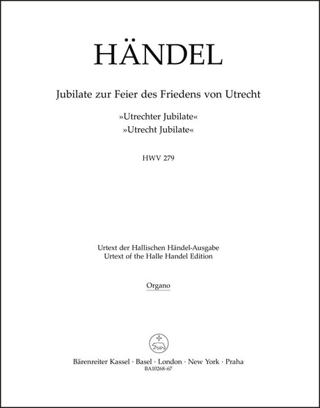 Handel: Jubilate zur Feier des Friedens von Utrecht, HWV 279