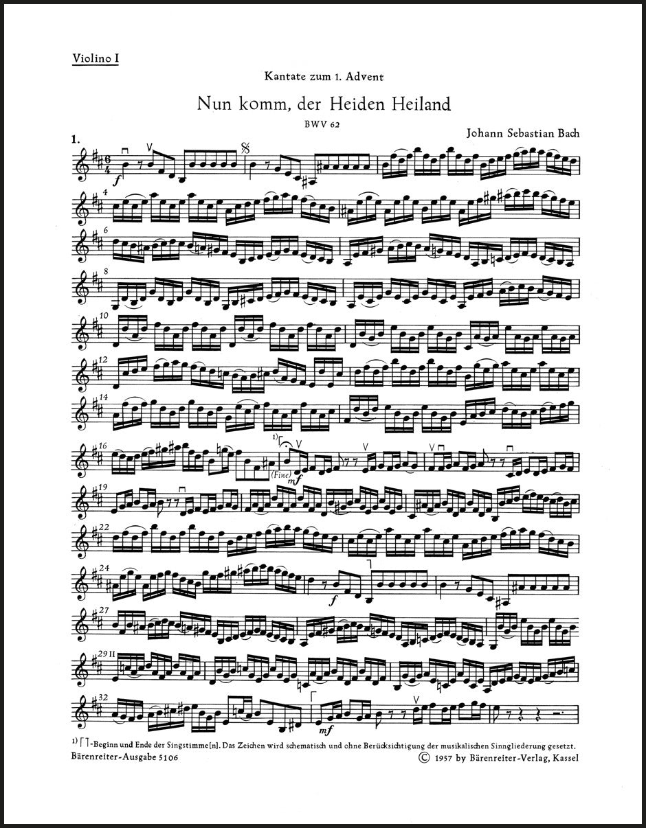 Bach: Nun komm, der Heiden Heiland, BWV 62