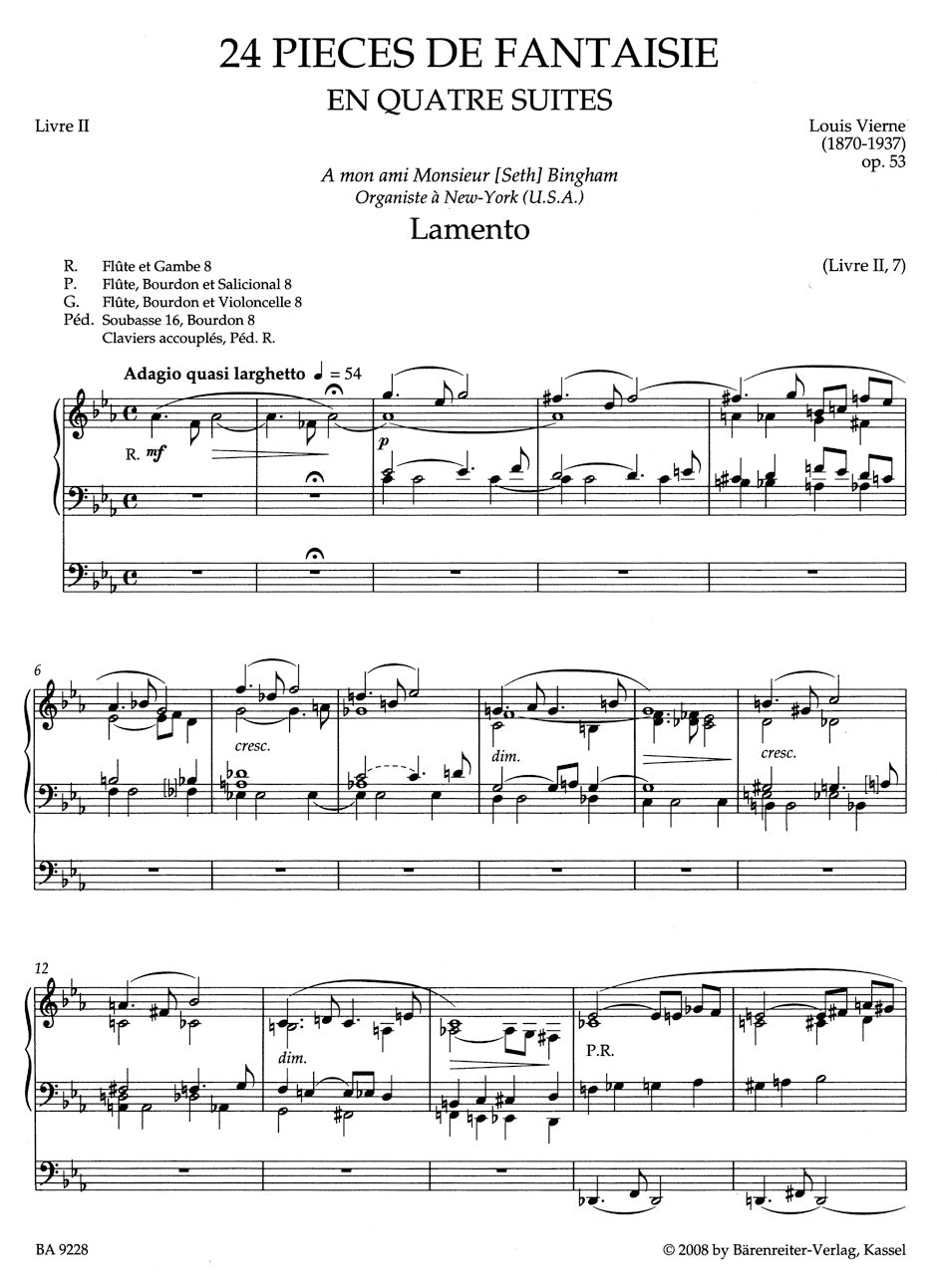 Vierne: Complete Organ Works (Volumes 1-10) – Barenreiter US