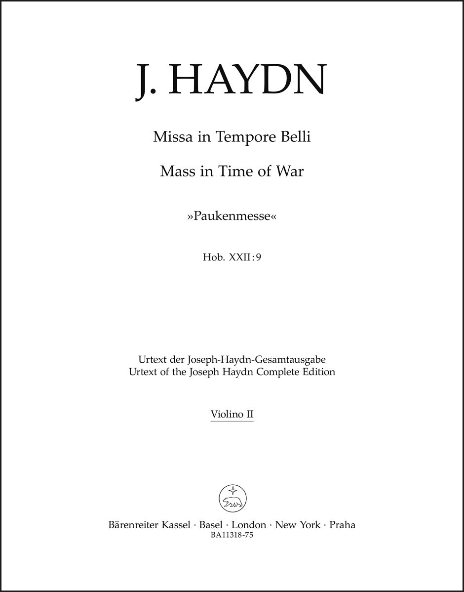 Haydn: Missa in Tempore Belli, Hob. XXII:9