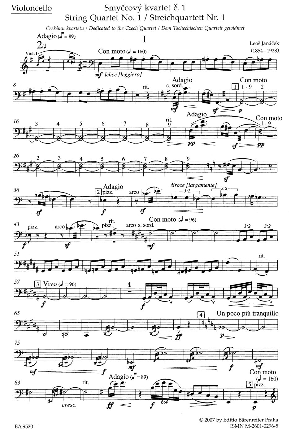 Janáček: String Quartet No. 1 ("Kreutzer Sonata")