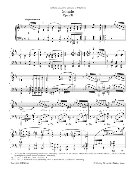 Chopin: Piano Sonata No. 3 in B Minor, Op. 58
