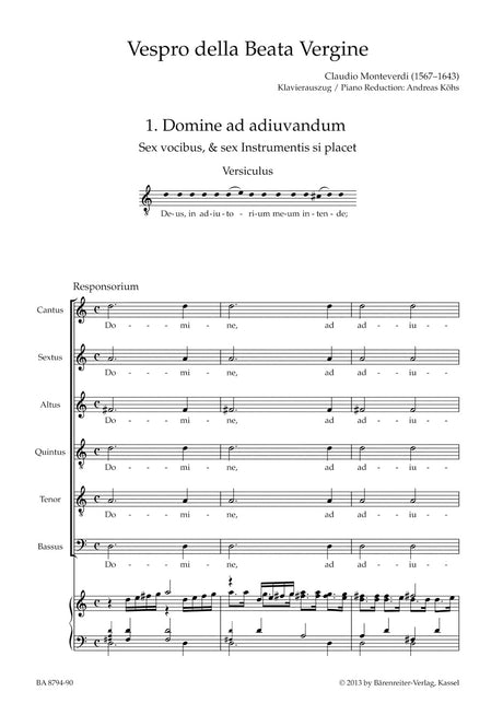 Monteverdi: Vespro della Beata Vergine