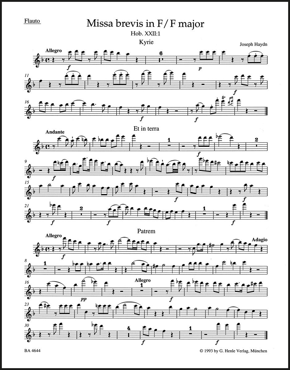 Haydn: Missa brevis in F Major, Hob. XXII:1
