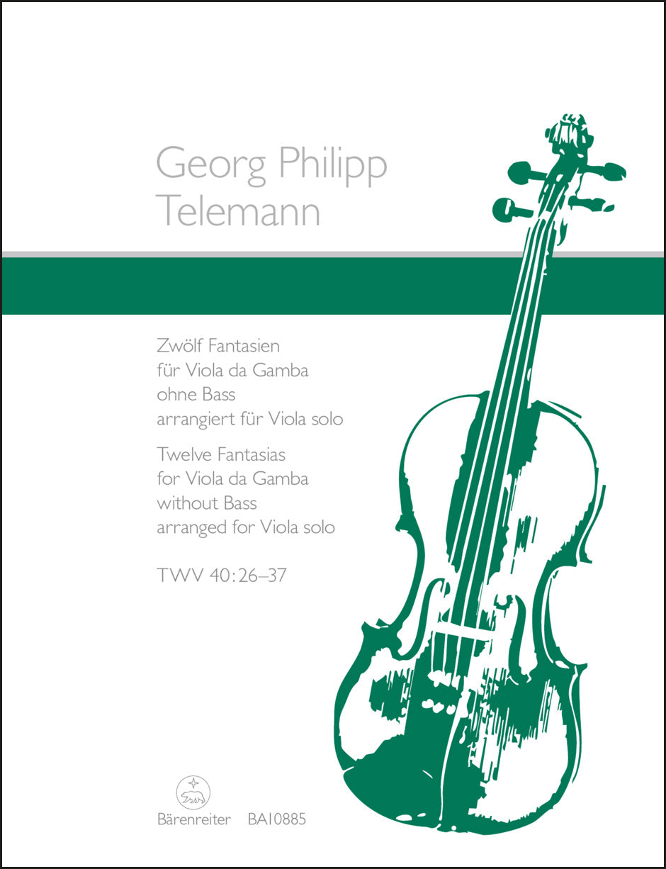 Telemann: Twelve Fantasias, TWV 40: 26–37 (arr. for viola)