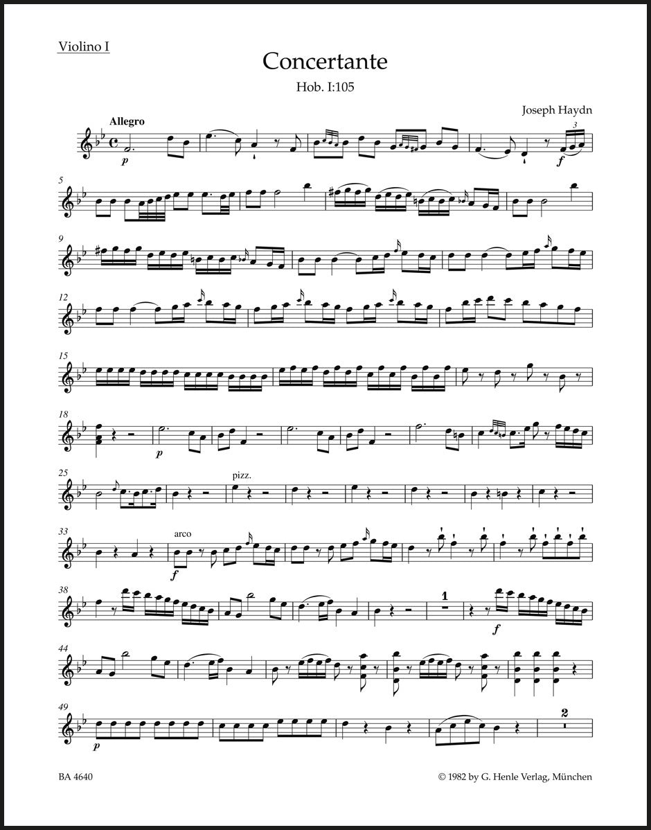 Haydn: Concertante in B-flat Major, Hob. I:105