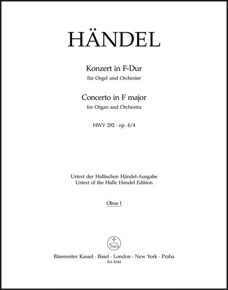 Handel: Organ Concerto in F Major, HWV 292, Op. 4, No. 4