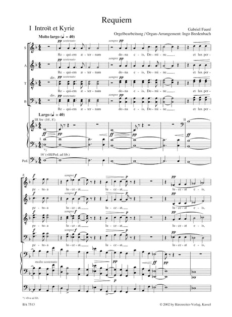 Fauré: Requiem, Op. 48 (arr. for soloists, choir and organ)