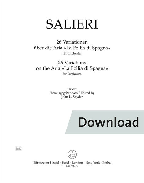 Salieri: 26 Variations on the Aria "La Follia di Spagna"