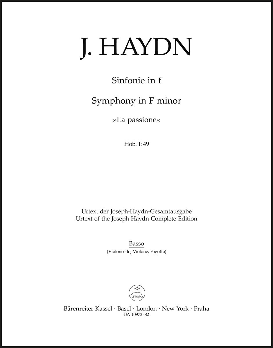 Haydn: Symphony in F Minor, Hob. I:49