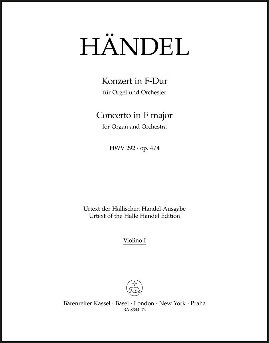 Handel: Organ Concerto in F Major, HWV 292, Op. 4, No. 4
