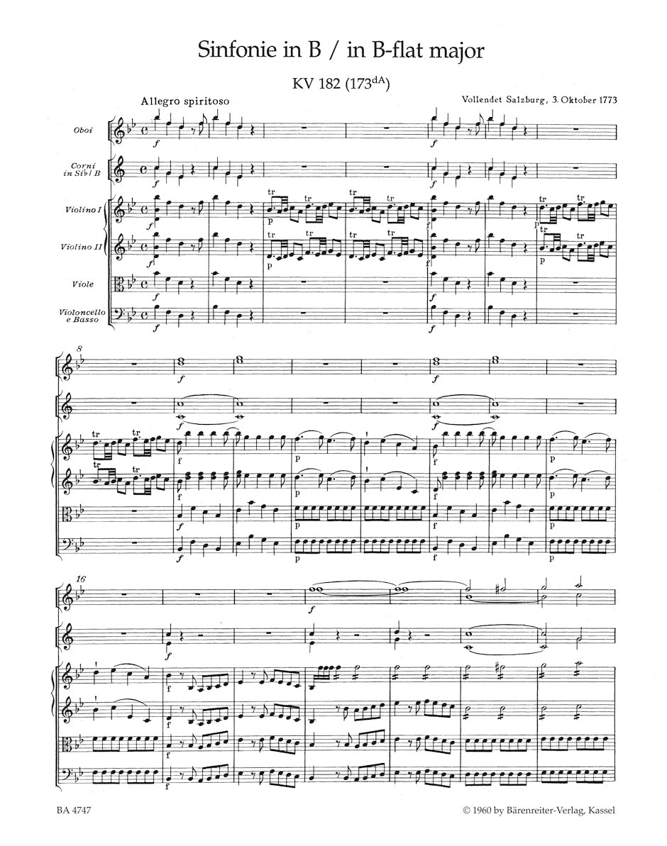 Mozart: Symphony No. 24 in B-flat Major, K. 182 (173dA)