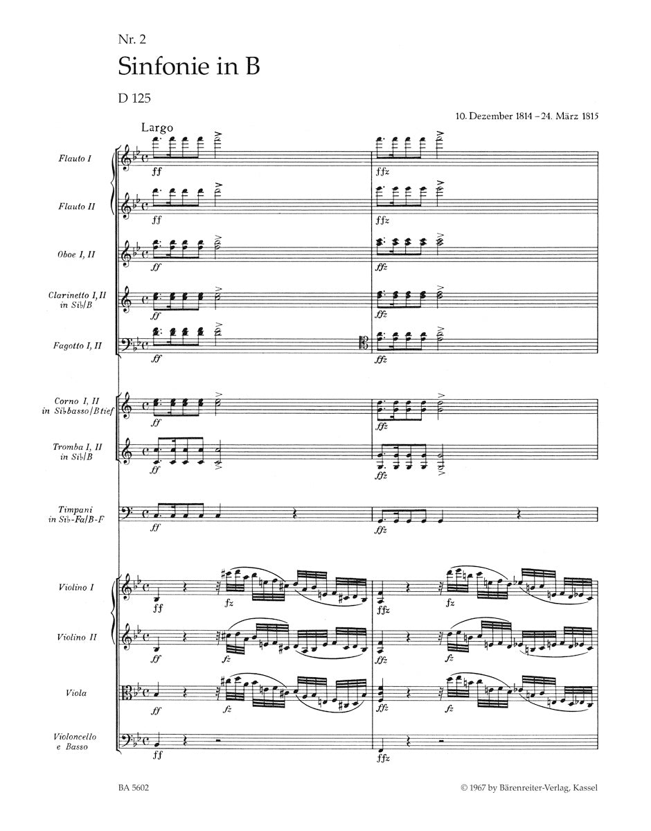 Schubert: Symphony No. 2 in B-flat Major, D 125